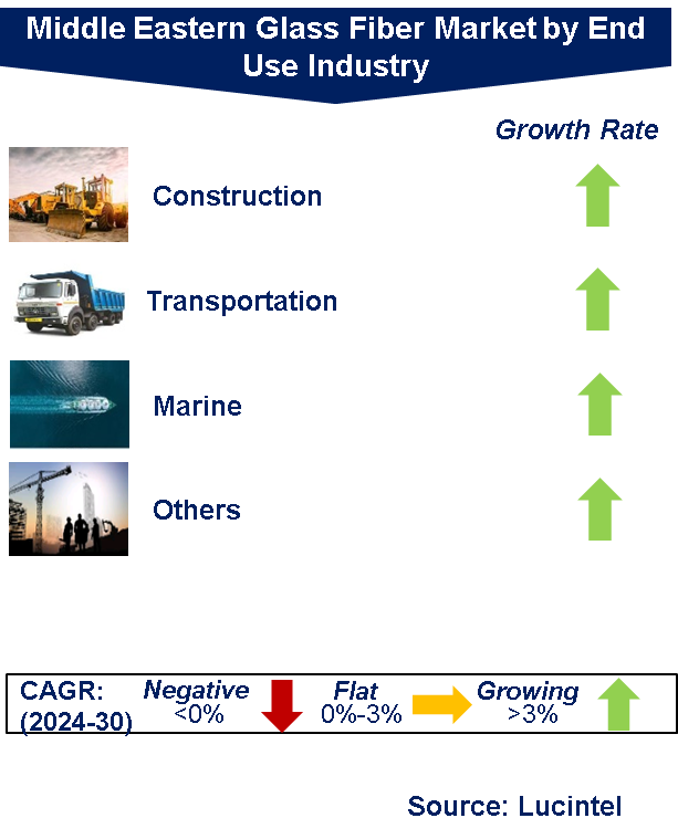 Middle Eastern Glass Fiber Market by Segments